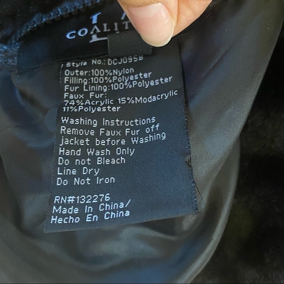 Coalition L.A. Reversible Metallic‎ Faux Fur Coat Mob Wife - Picture 14 of 16